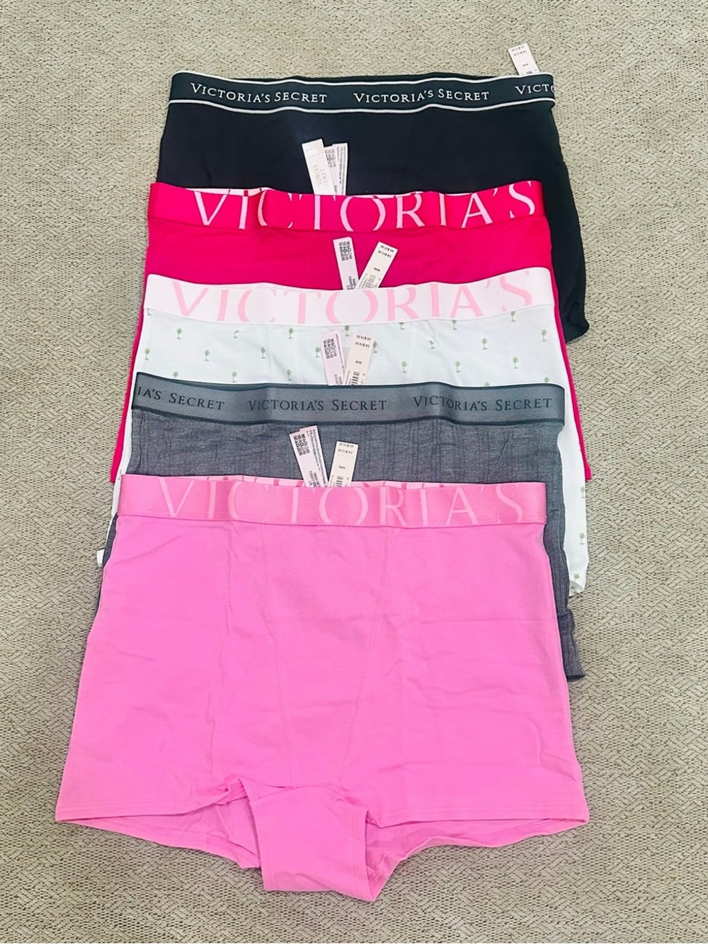 Victoria's Secret Boyshort Set - Pink, Hot Pink, Black, Gray, White